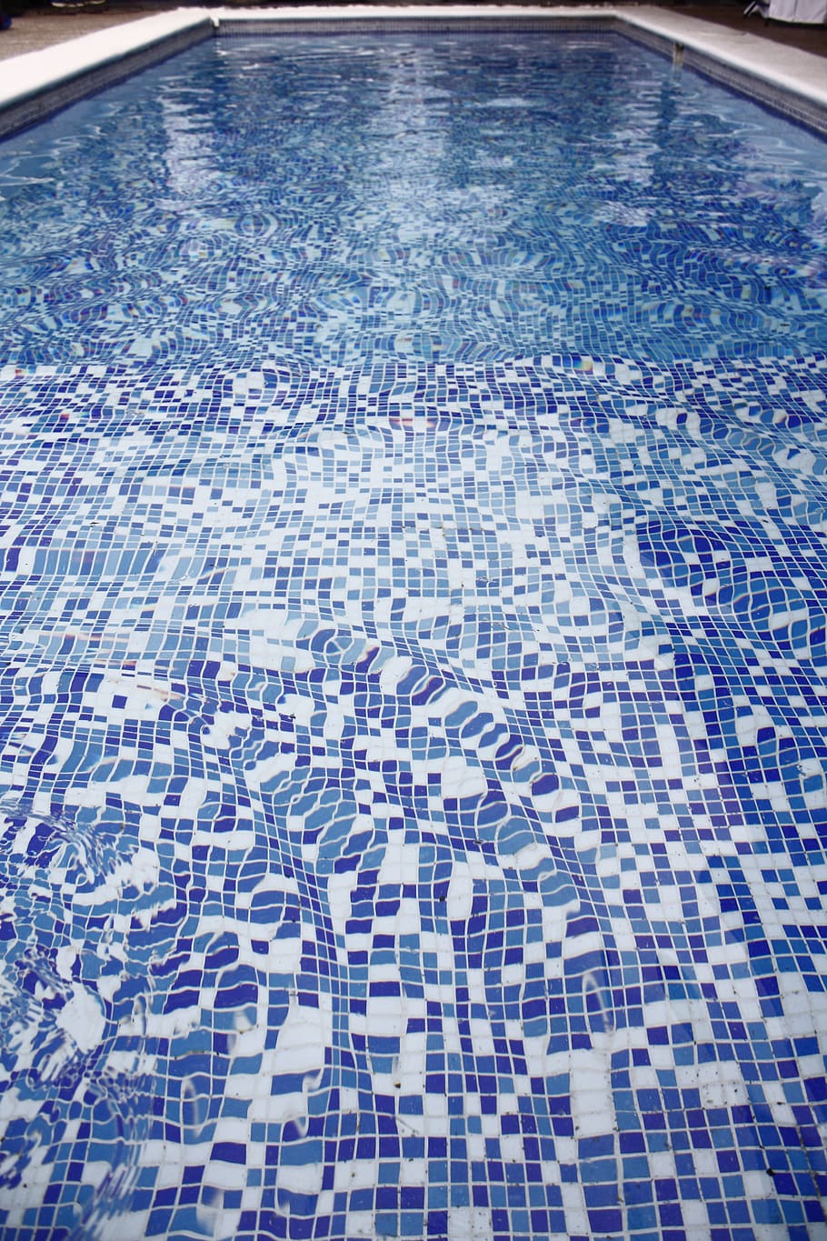 pool, tile, water, swimming pool, pattern, nature, reflection HD wallpaper