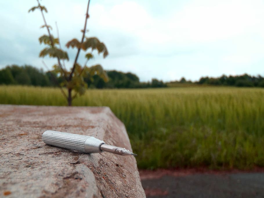 Screwdriver, Field, Bollard, Tool, Metal, scene, view, work HD wallpaper