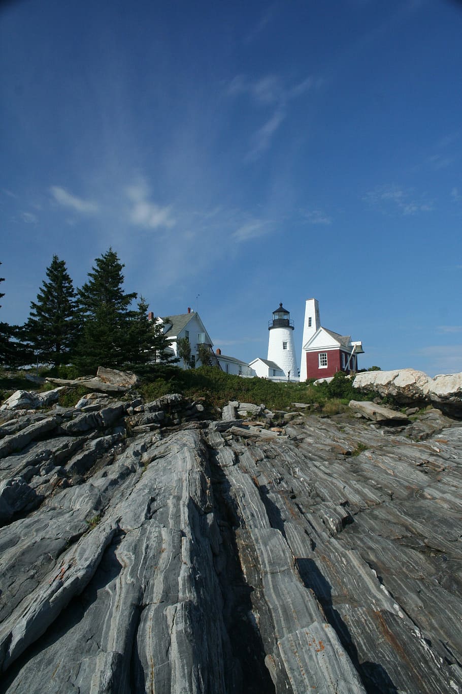Lighthouse, Cliffs, Coast, Seacoast, rock, tourism, ocean, landscape HD wallpaper