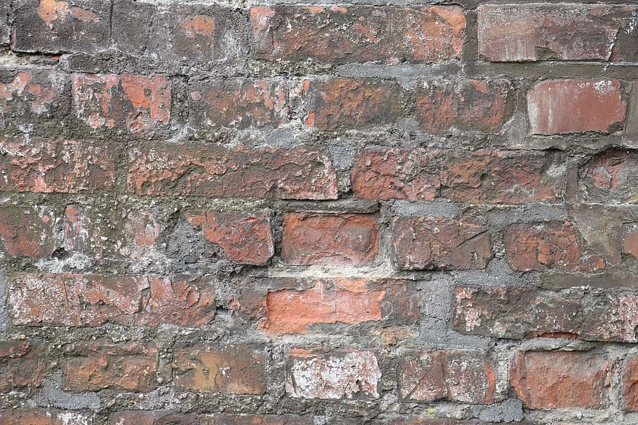 red concrete brick wall, Stone Wall, bricks, texture, stones HD wallpaper