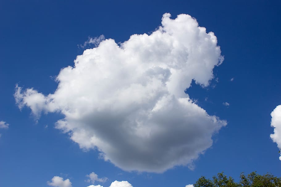 nature, sky, summer, outdoors, cloudscape, cloud - sky, blue HD wallpaper