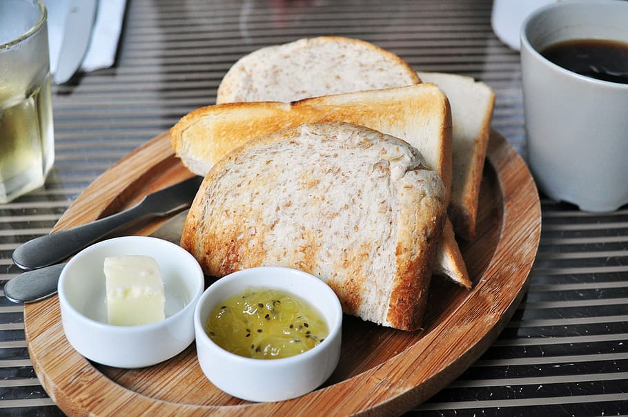 Toast, Breakfast, Delicious, dining table, bread, food and drink HD wallpaper