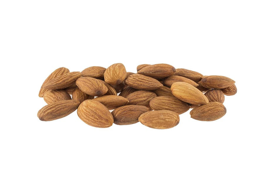 brown nuts, almonds, nature, nutritious, almond tree, dried fruits, HD wallpaper