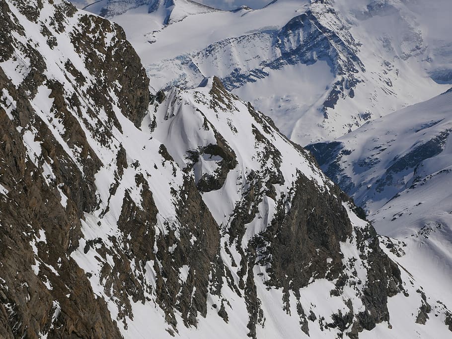 Alpine, Snow, Rock, Stone, Mountain, winter, glacier, austria HD wallpaper