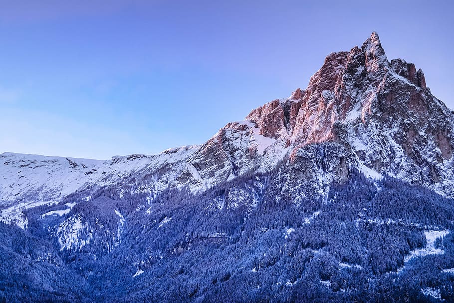 Mountain, Winter, Snow, Alpine, landscape, holiday, wintry HD wallpaper
