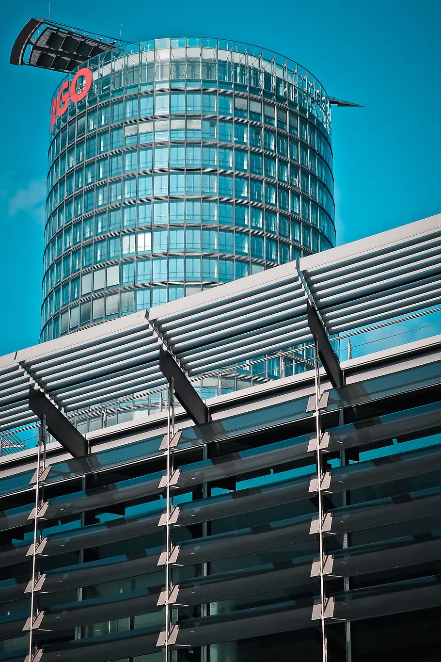 architecture, skyscraper, glass facades, frankfurt, skyline, HD wallpaper