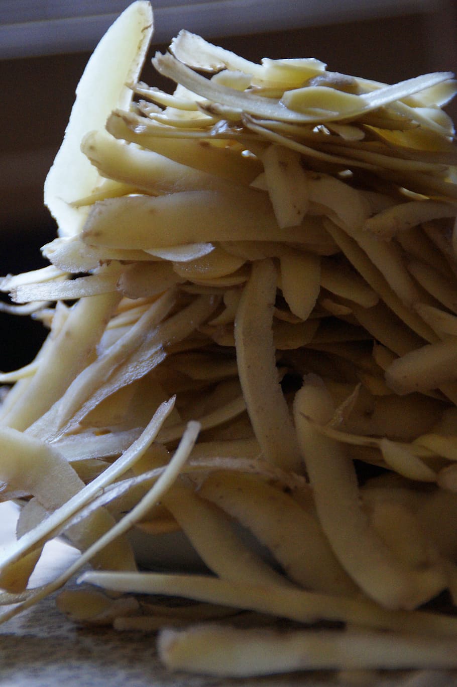 potato skins, shells, garbage, waste, peeled, potato peeler HD wallpaper
