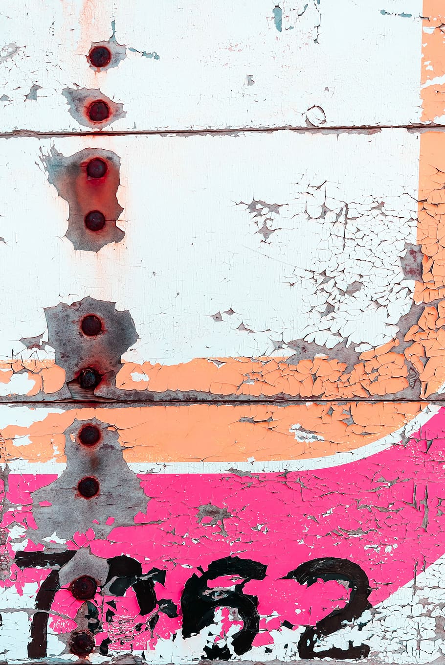 untitled, wall, rust, peeling, paint, number, dots, line, cracked HD wallpaper