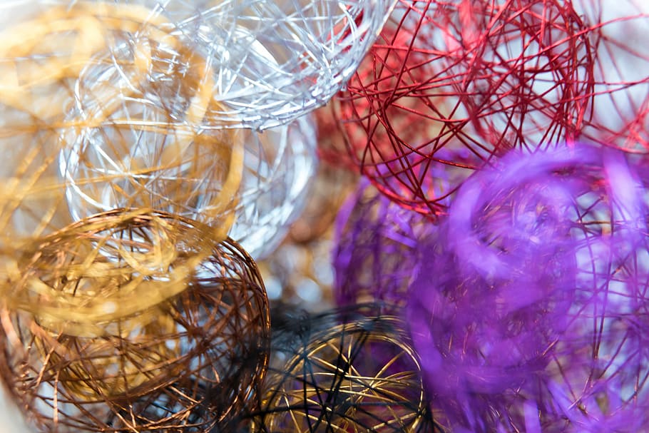 Deco, Wire, Ball, Decoration, Color, wire ball, colorful, farbenpracht HD wallpaper