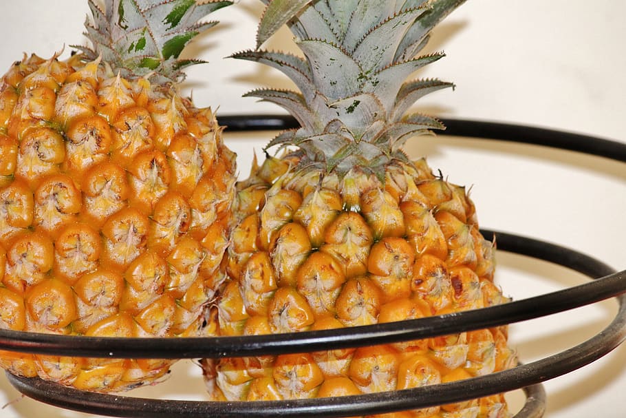 pineapple, sweet, fruit basket, food, food and drink, tropical fruit HD wallpaper