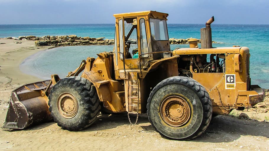 bulldozer, heavy machine, construction, vehicle, excavator