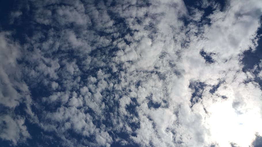 sky, blue, cloudscape, nature, summer, color, outdoors, view HD wallpaper