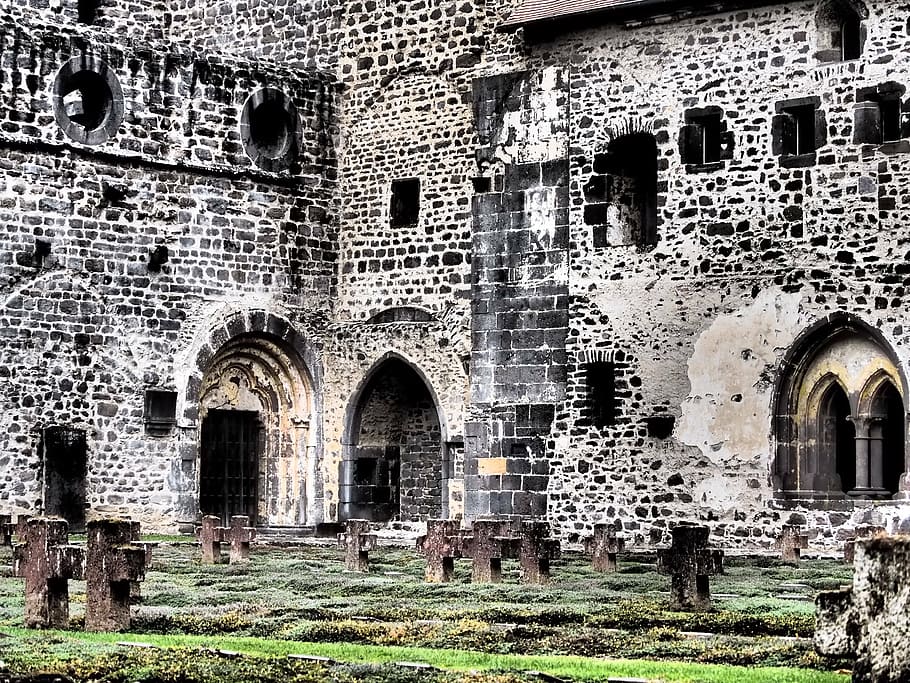 monastery, monastery wall, building, capuchin monastery, cemetery HD wallpaper