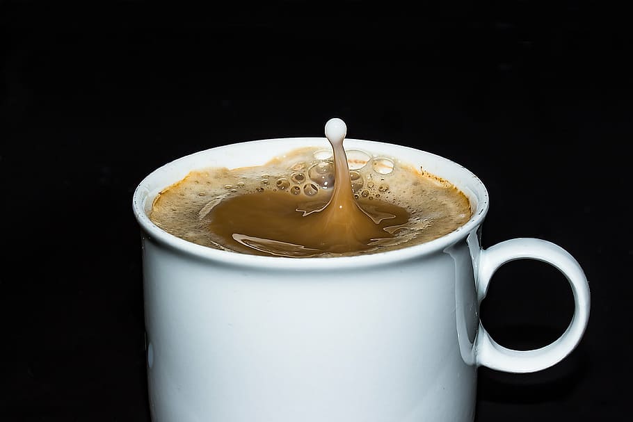 white mug with coffee, coffee cup, cafe, foam, coffee foam HD wallpaper