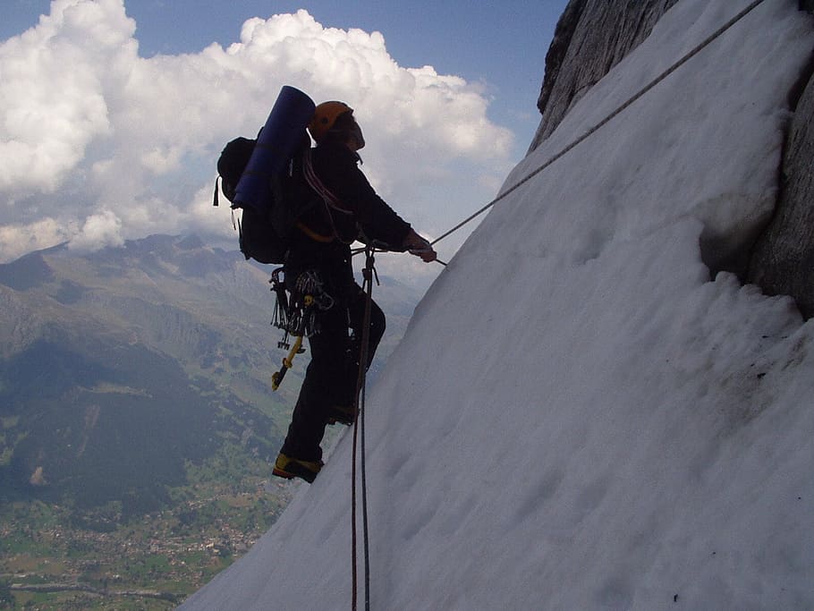 eiger, north wall, climb, hinterstoiser, traverse, hinterstoiser traverse HD wallpaper