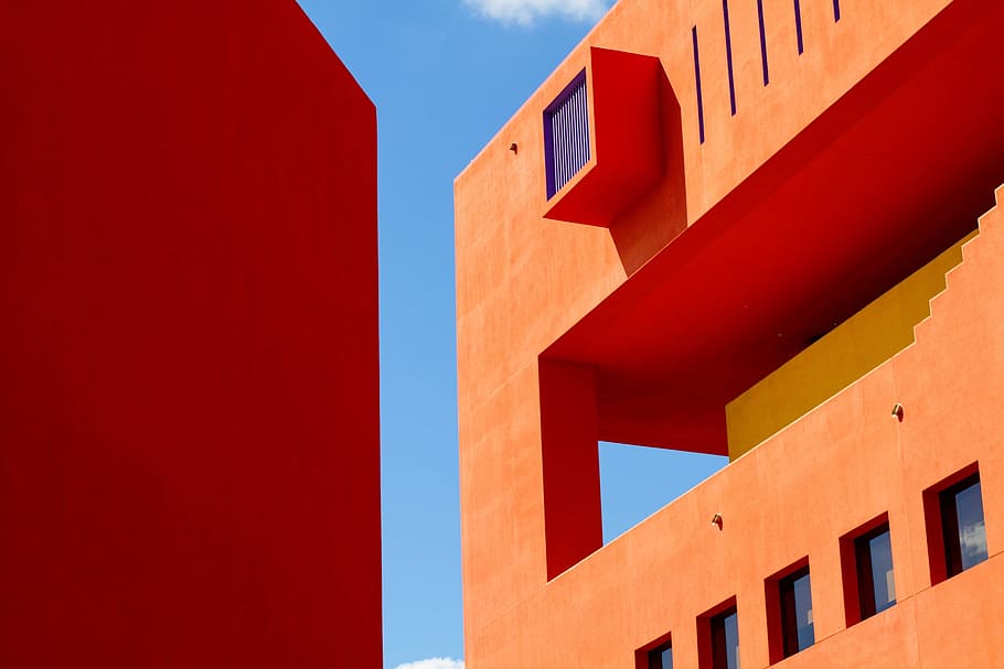 buildings, structures, architecture, orange, built structure HD wallpaper
