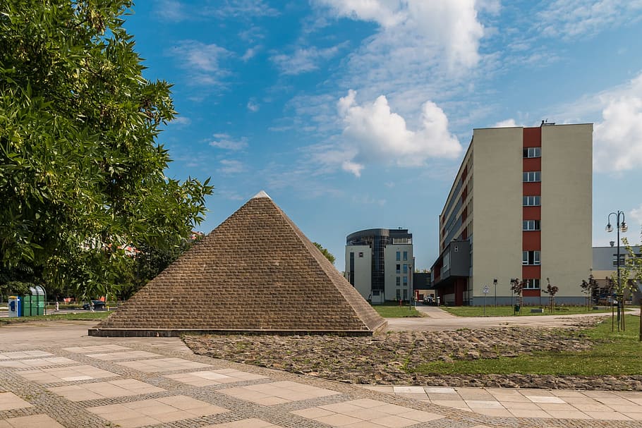 the university, school, pyramid, kielce, polytechnic university which, HD wallpaper