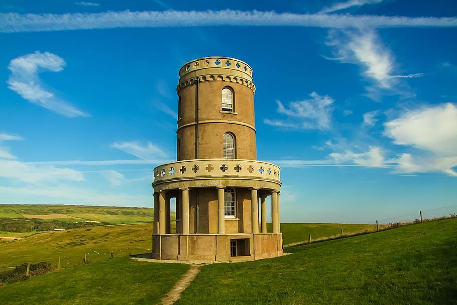 clavell tower, building, sky, dorset, kimmeridge, architecture HD wallpaper