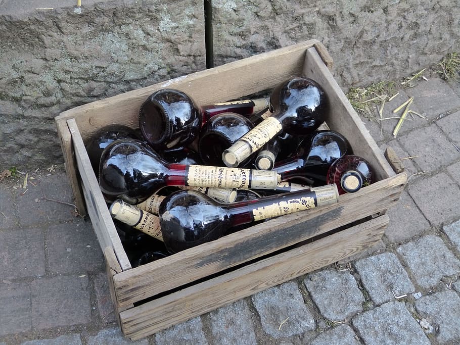 Bottles, Box, Alcohol, Liqueur, Sale, market, drink, liquid HD wallpaper
