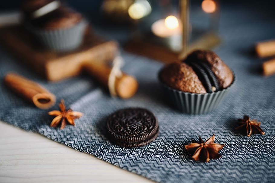 Oreo Muffins, cup, cake, food, homemade, cook, delicious, bakery