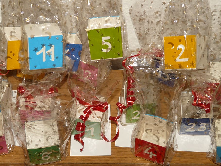 cube, number, advent calendar, christmas time, gift, packaging HD wallpaper