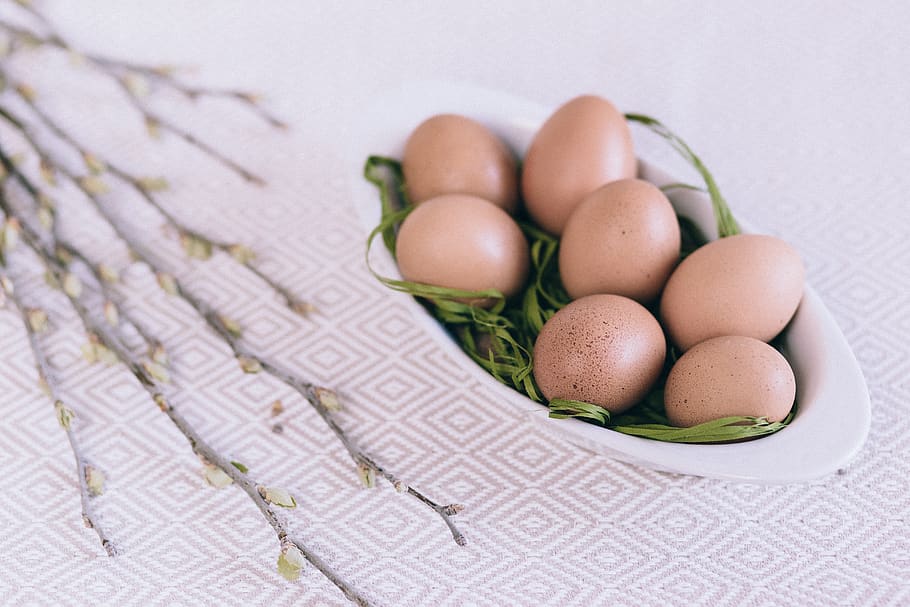 flowers, table, plate, eggs, food, food and drink, wellbeing HD wallpaper