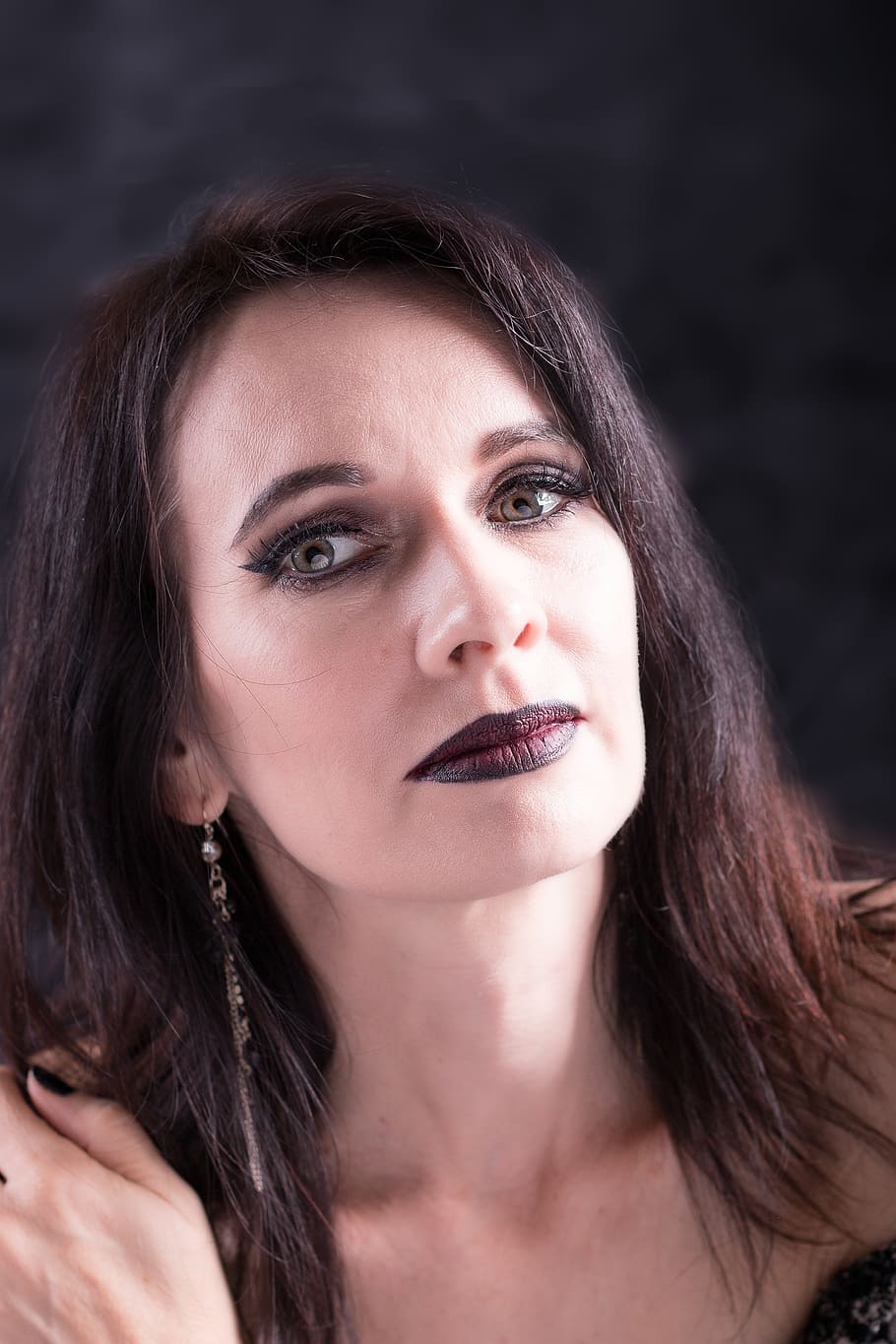 gothic, make-up, woman, studio, makeup, cosmetics, women, females HD wallpaper
