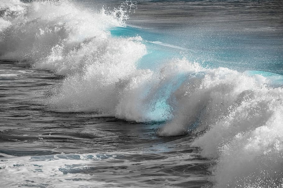 sea waves crashing on shore, surf, water, ocean, splash, liquid HD wallpaper