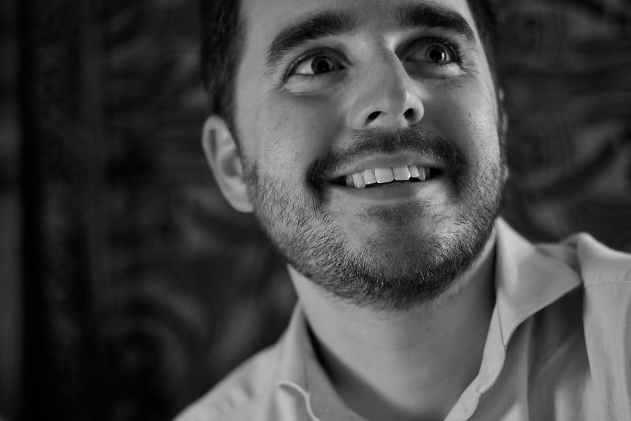 Face, Selfie, Black And White, White, Man, one man only, one person HD wallpaper