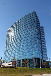 low angle of building, skyscraper, urban, modern, office, downtown HD wallpaper