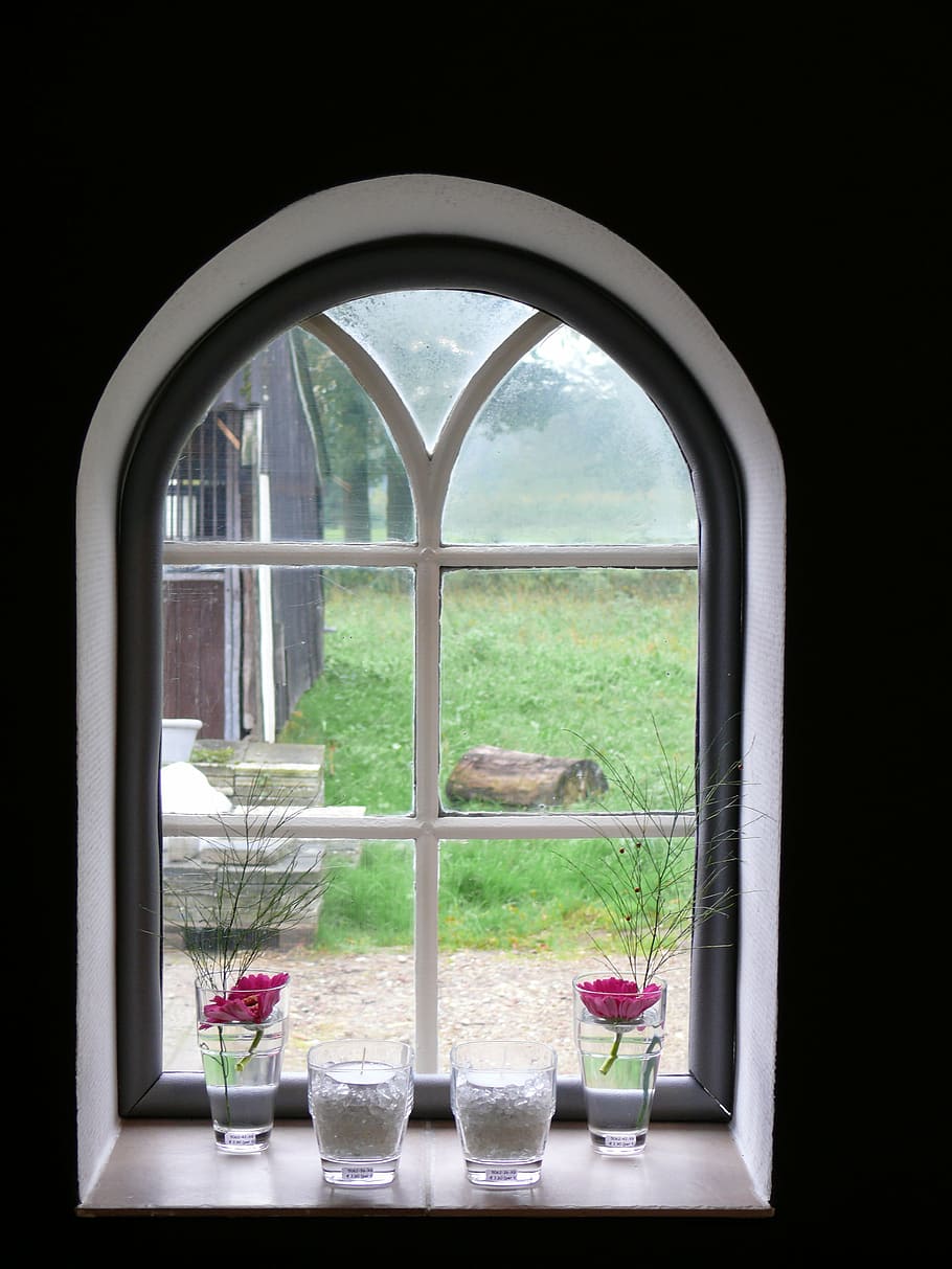 window, farm, view, glass, countryside, glass - material, transparent HD wallpaper