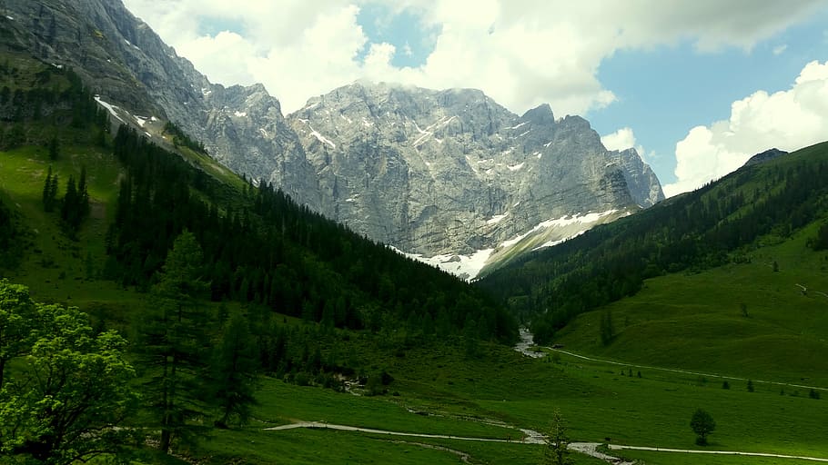 mountains, karwendel, hiking, nature, landscape, european Alps HD wallpaper