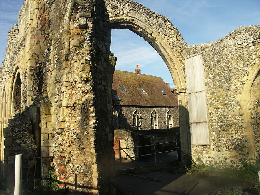 canterbury, ruins, architecture, old, history, ancient, europe HD wallpaper