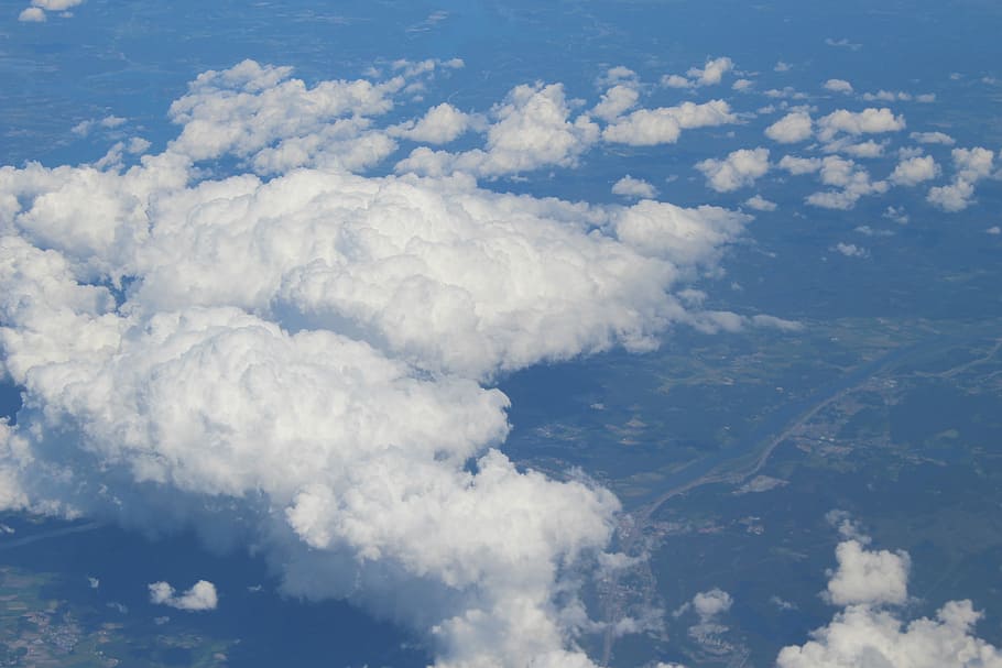 Sky, Plane, Hight, Air, Journey, cloud - sky, nature, scenics HD wallpaper