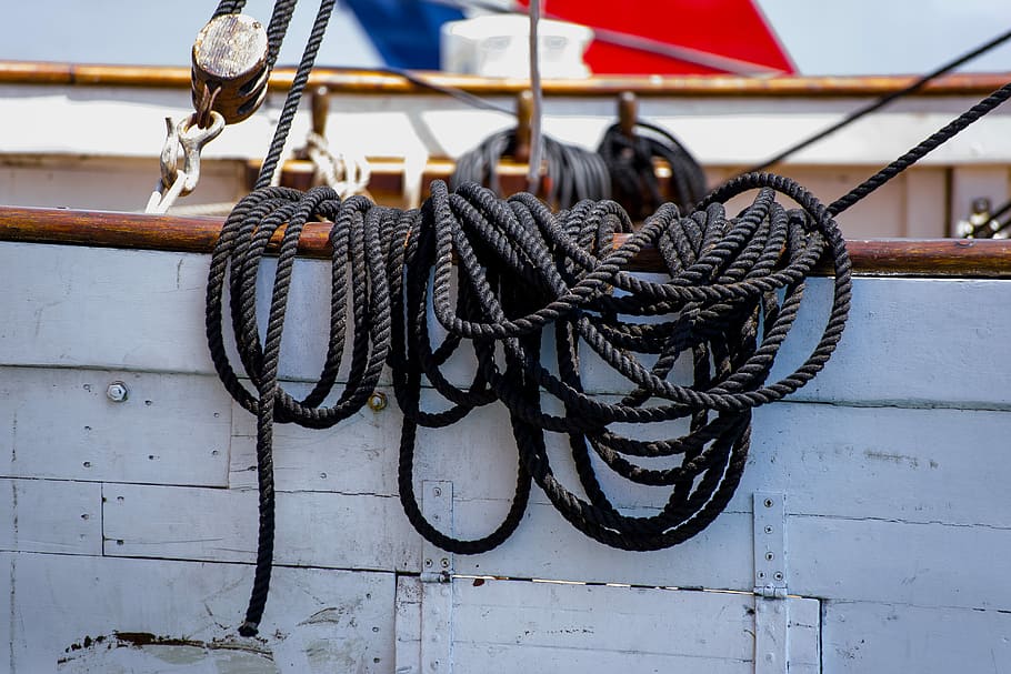 rope, mooring, cord, boat, ship, marine, maritime, nautical