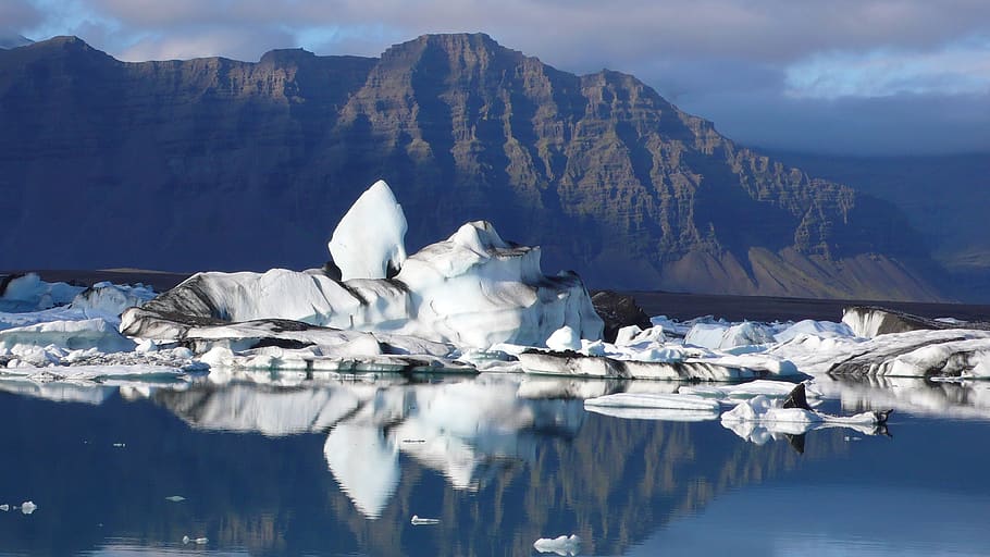 iceland, cold temperature, water, glacier, environment, winter HD wallpaper