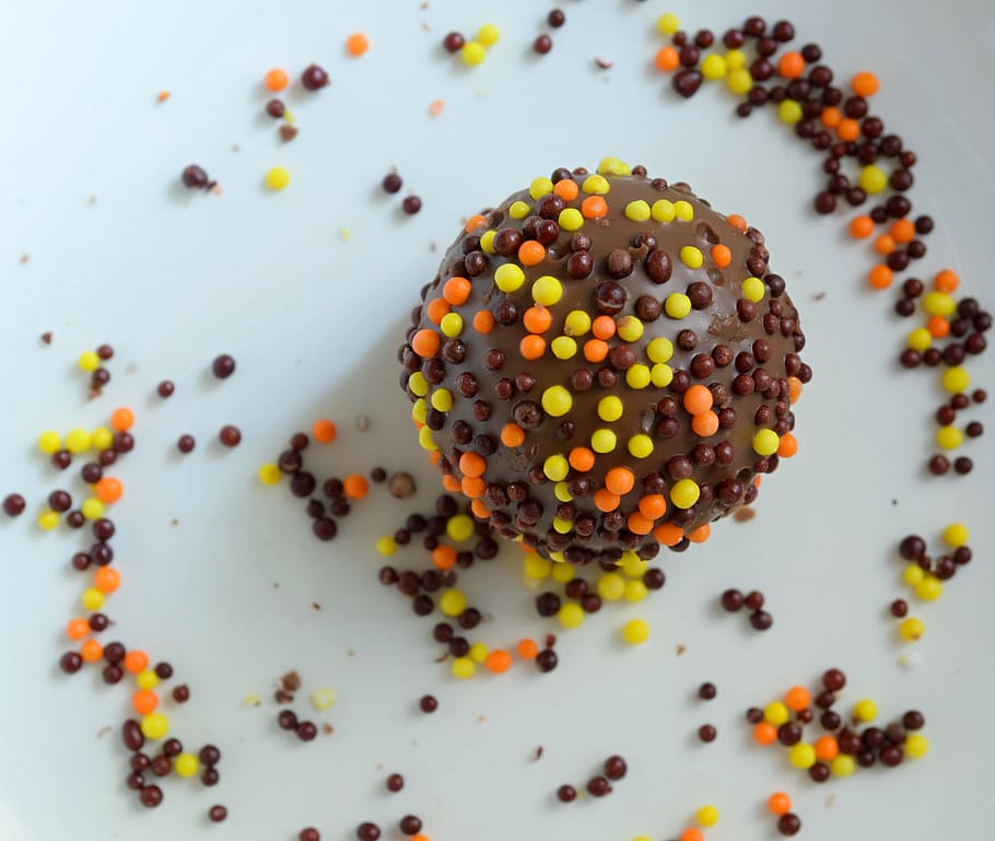 cake pop with sprinkles, food, products, sweets, easter, candy HD wallpaper