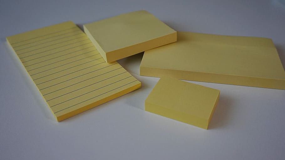postit, sticky notes, adhesive note, office accessories, memo pad, HD wallpaper