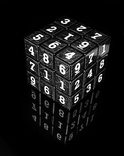 cube, numbers, block, game, square, entertainment, logic, riddle HD wallpaper