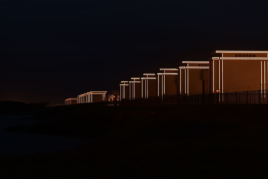 outdoors, panoramic, travel, light, architecture, night, built structure HD wallpaper