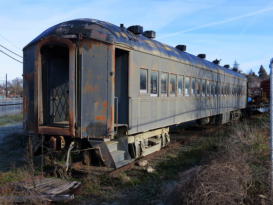train, railway, abandoned, locomotive, track, carriage, transit HD wallpaper