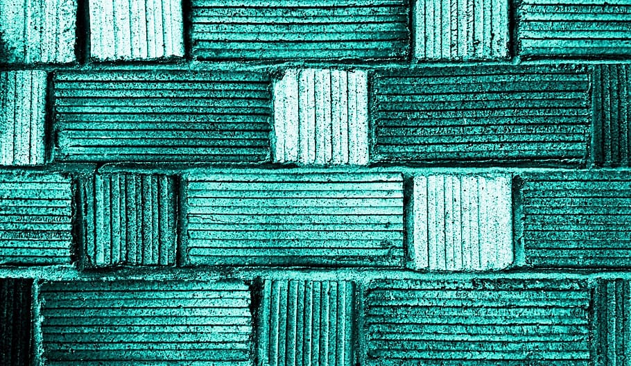 green concrete brick wall, tile, design, texture, pattern, interior HD wallpaper