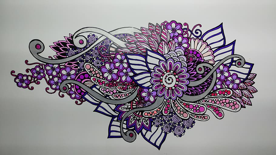 mandala, purple, pink, science, indoors, no people, studio shot HD wallpaper