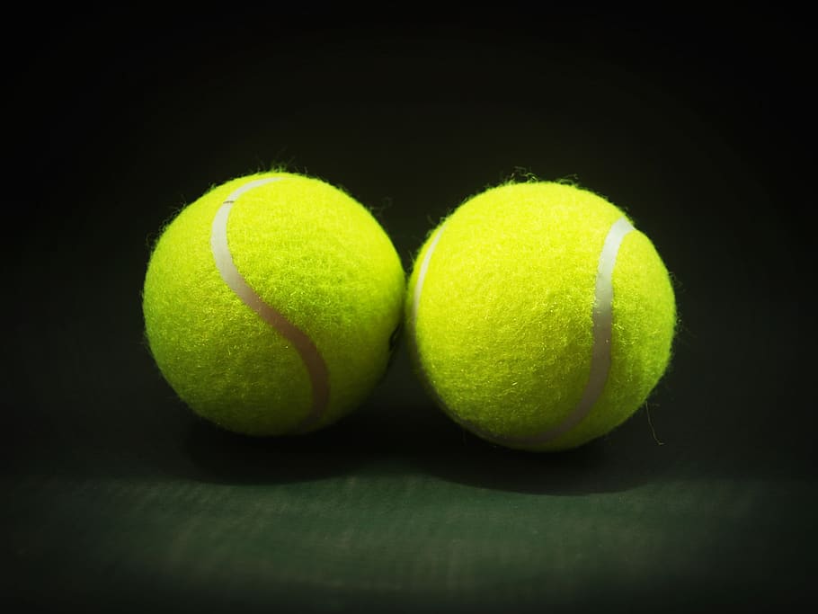 ball, racket, white, yellow, background, closeup, isolated, HD wallpaper