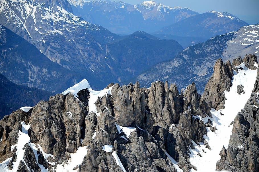 mountain, snow, panoramic, mountain peak, nature, landscape HD wallpaper