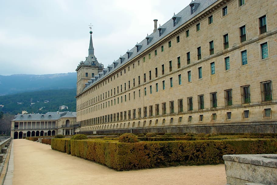 Spain, Escorial, Castle, royal residence, facade, history, architecture, HD wallpaper