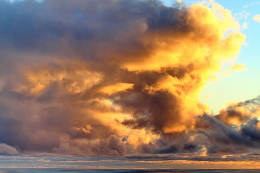 clouds, sunset, sea, beach, colors, la palma, brand, island HD wallpaper