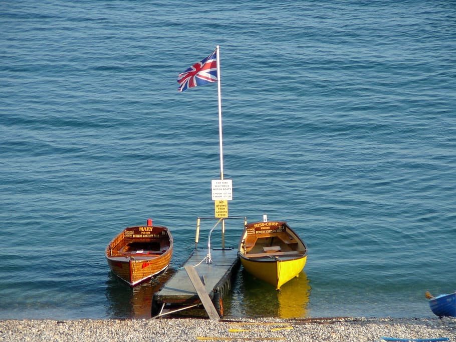 Boot, Rowing Boat, Powerboat, Coast, boats, barges, england, HD wallpaper