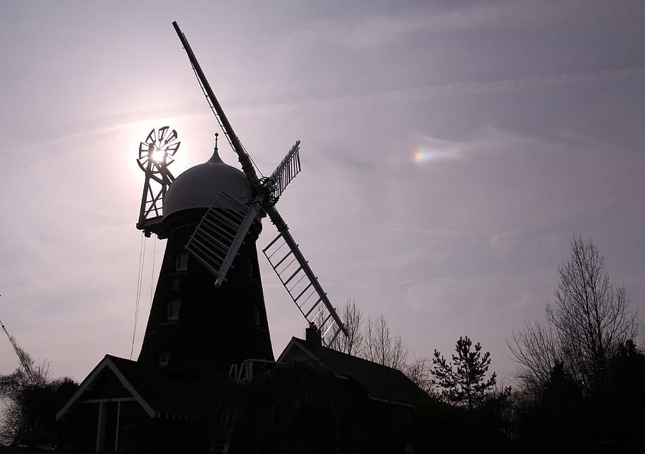Mill, Cereal, Shade, Farm, Wheat, Nature, grain, sun, alternative energy HD wallpaper