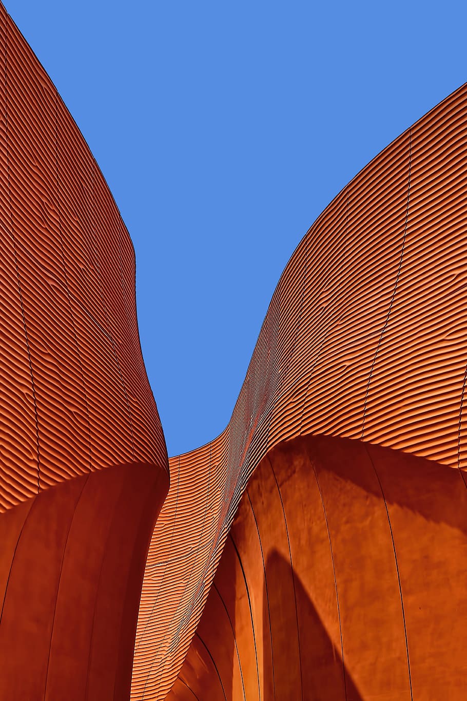 abstract, art, blue, sky, sunny, architecture, built structure HD wallpaper